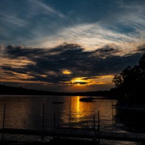 sunset at the lake